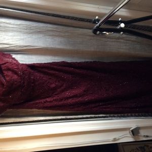 Mother of bride/groom lace wine dress, size 16